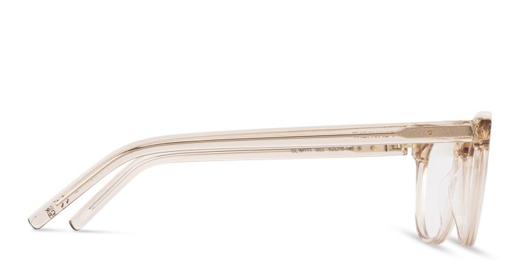 Shop SAINT LAURENT Round Eyeglasses in Nude online.