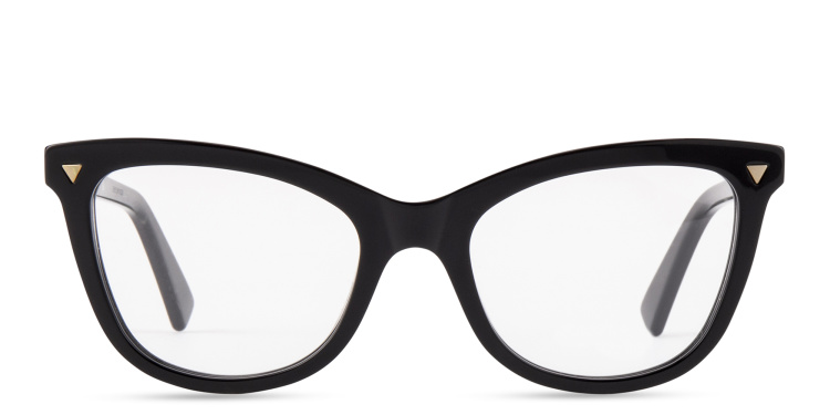 Shop BOTTEGA VENETA Cat-Eye Eyeglasses in Black online.