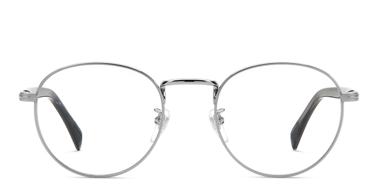 Shop DAVID BECKHAM Panthos Eyeglasses in Silver online.