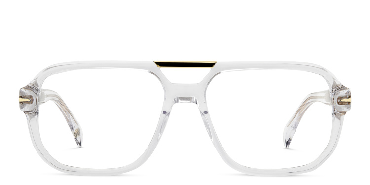 تسوق نظارات طبية مستطيلة ديفيد بيكهام بلون شفاف أونلاين.