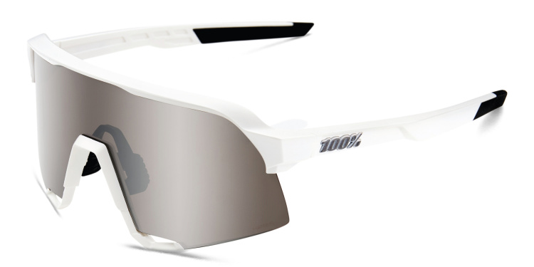 Shop 100 % S3 Half-Rim Irregular Sunglasses in White online.