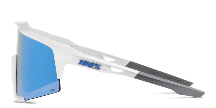 Shop 100 % Speedcraft Half-Rim Irregular Sunglasses in White online.