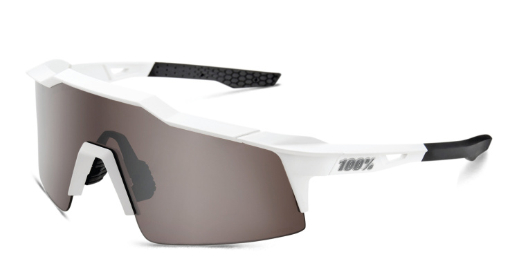 Shop 100 % Speedcraft SL Half-Rim Irregular Sunglasses in White online.
