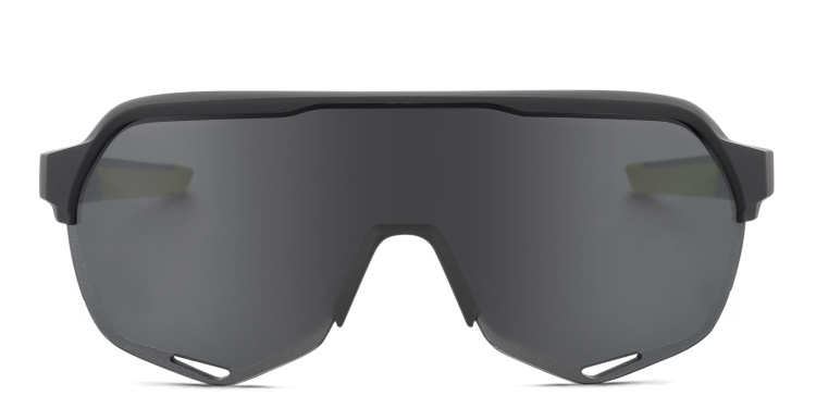 Shop 100 % S2 Unisex Half-Rim Rectangle Sunglasses in Grey online.