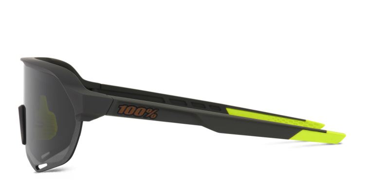 Shop 100 % S2 Unisex Half-Rim Rectangle Sunglasses in Grey online.