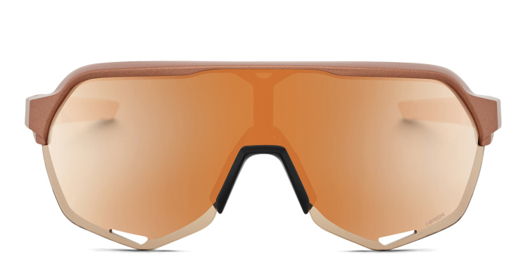 Shop 100 % S2 Unisex Half-Rim Rectangle Sunglasses in Havana online.