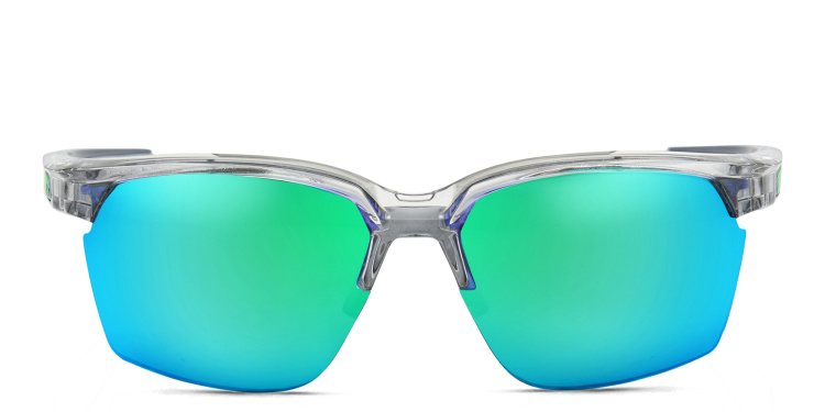 Shop 100 % Speedcoupe Unisex Half-Rim Square Sunglasses in Grey online.