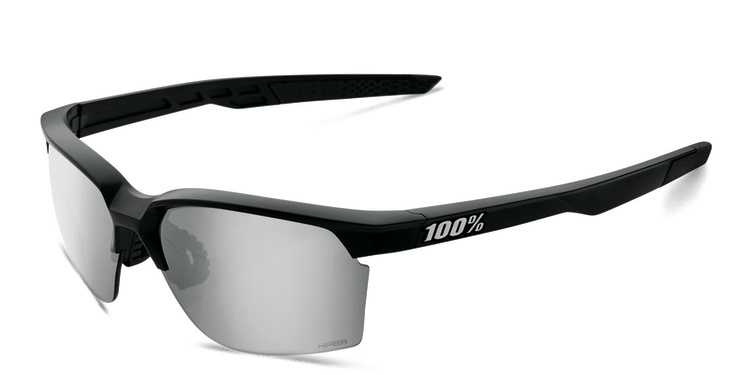Shop 100 % Speedcoupe Unisex Half-Rim Square Sunglasses in Black online.
