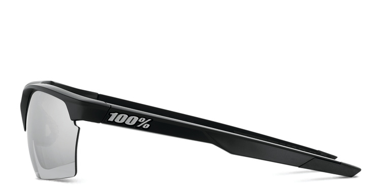 Shop 100 % Speedcoupe Unisex Half-Rim Square Sunglasses in Black online.