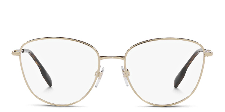 Shop BURBERRY Panthos Eyeglasses in Gold online.