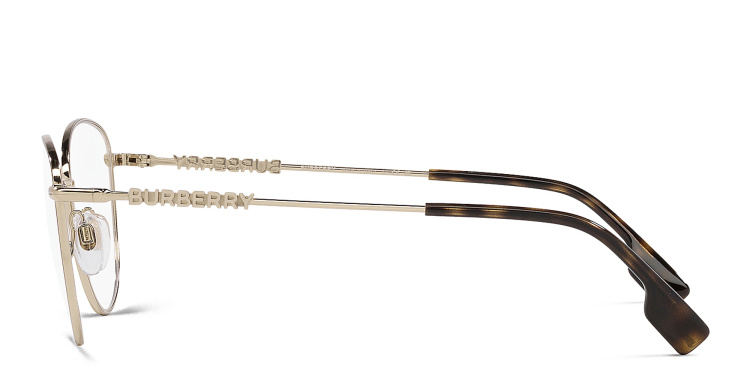 Shop BURBERRY Panthos Eyeglasses in Gold online.