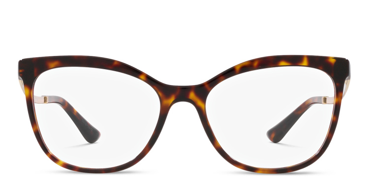 Shop BVLGARI Cat-Eye Eyeglasses in Havana online.