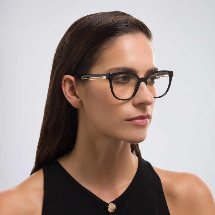 تسوق نظارات طبية بي زيرو وان بإطار مربّع بولغري بلون أسود أونلاين.