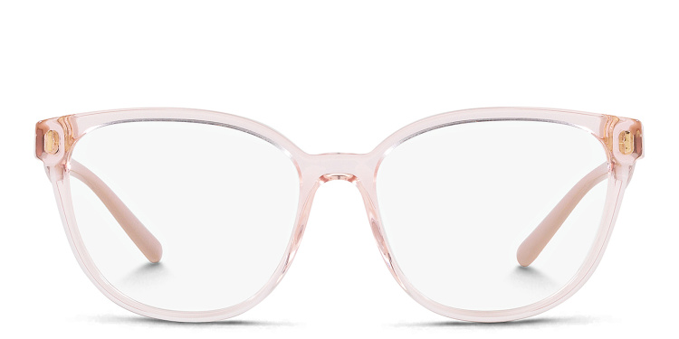 Shop BVLGARI B.Zero1 Wide Square Eyeglasses in Pink online.
