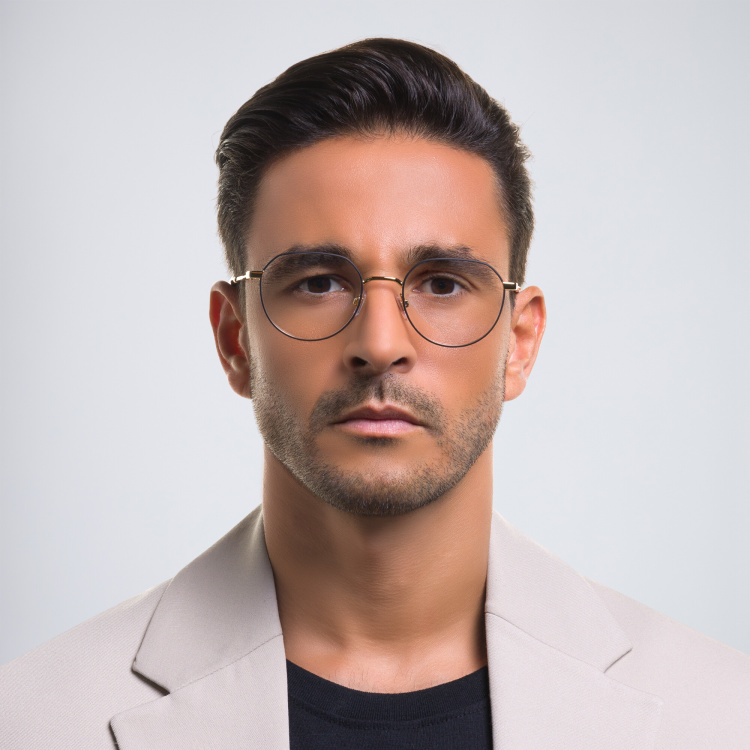 Shop Dolce & Gabbana Panthos Eyeglasses in Gold online.