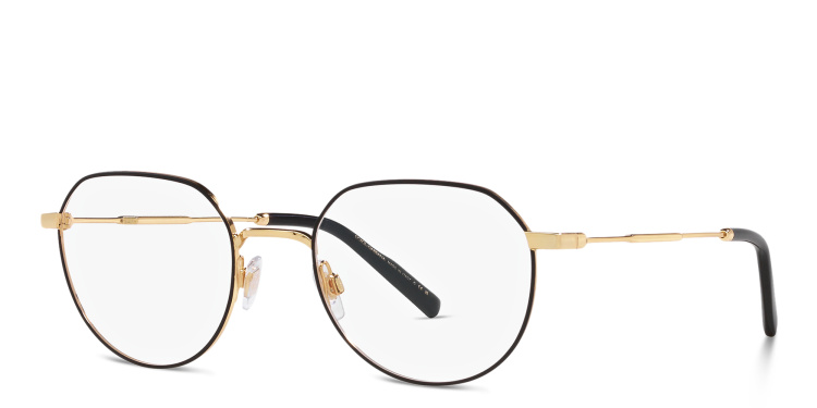 Shop Dolce & Gabbana Panthos Eyeglasses in Gold online.