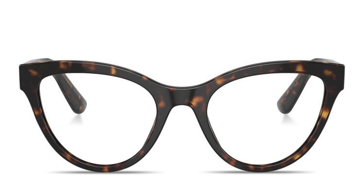 Shop Dolce & Gabbana Butterfly Eyeglasses in Havana online.