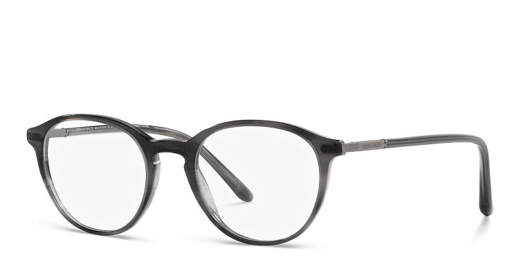 Shop GIORGIO ARMANI Panthos Eyeglasses in Grey online.