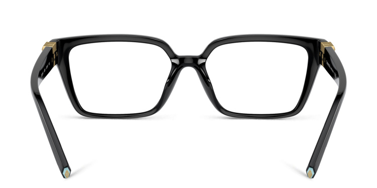 Shop TIFFANY Wide Rectangle Eyeglasses in Black online.