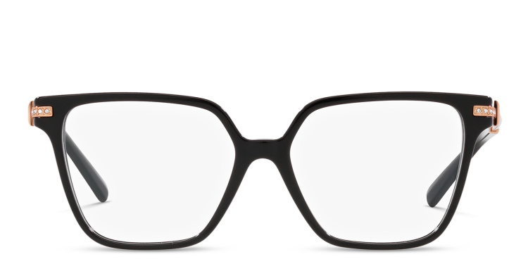 Shop TIFFANY Square Eyeglasses in Black online.