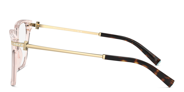 Shop TIFFANY T Motif Square Eyeglasses in Nude online.