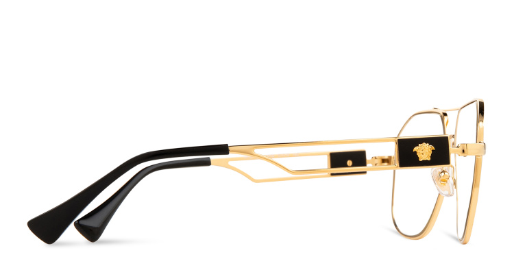 تسوق نظارات طبية ميدوسا طراز بايلوت فيرزاتشي بلون ذهبي أونلاين.