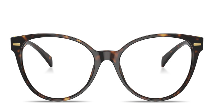 Shop VERSACE Medusa Wide Cat-Eye Eyeglasses in Havana online.