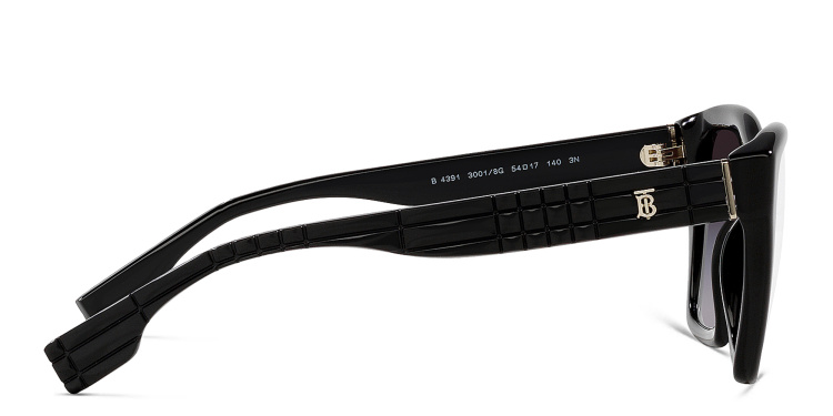 Shop BURBERRY Square Sunglasses in Black online.