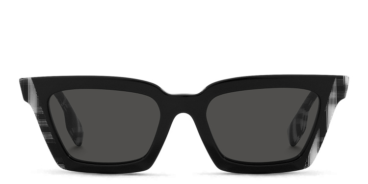 Shop BURBERRY Square Sunglasses in Black online.