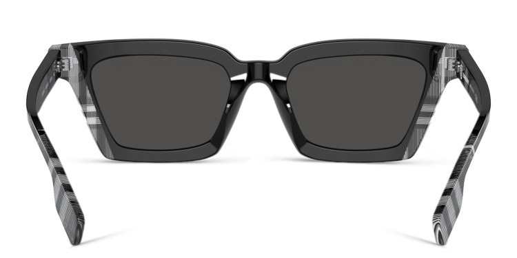 Shop BURBERRY Square Sunglasses in Black online.