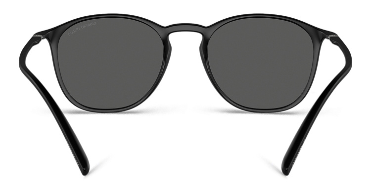 تسوق نظارات شمسية دائرية جورجو أرماني بلون أسود أونلاين.