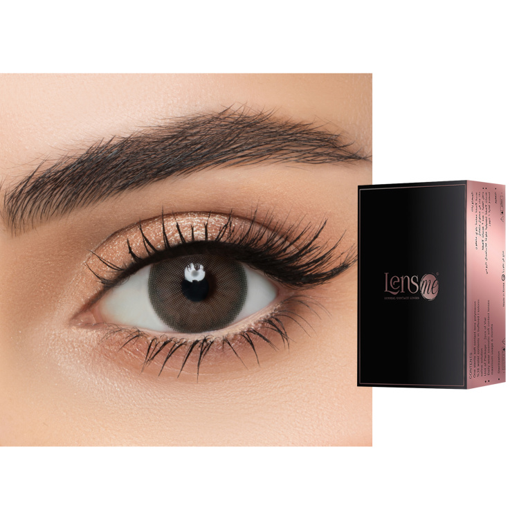 Shop Lensme Monthly Color Contact Lenses - Arabia Eye in Grey online.