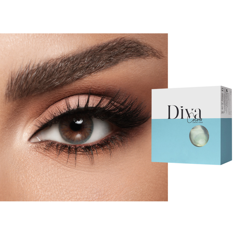 Shop DIVA Monthly Color Contact Lenses - Steel in Grey online.