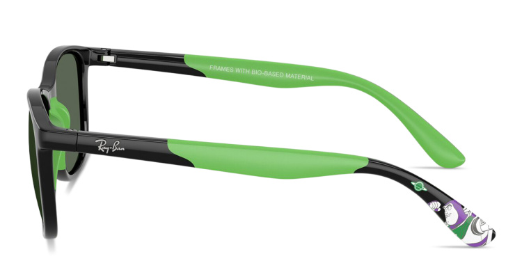 Shop Ray-Ban Junior Toy Story Kids Square Sunglasses in Black online.