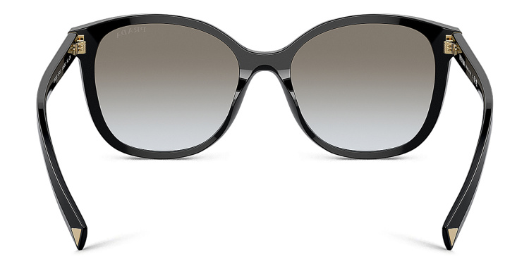 تسوق نظارات شمسية مربّعة برادا بلون أسود أونلاين.