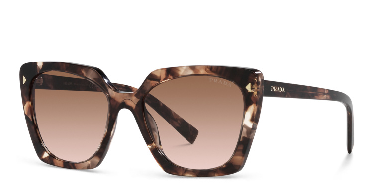Shop PRADA Square Sunglasses in Tortoise online.
