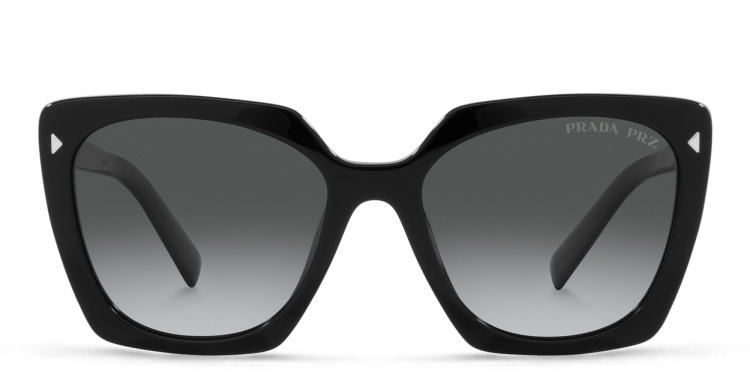 Shop PRADA Square Sunglasses in Black online.