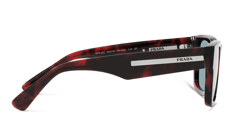 تسوق نظارات شمسية مستطيلة برادا بلون تورتويز أونلاين.