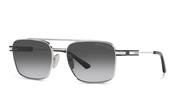 تسوق نظارات شمسية طراز بيلو برادا بلون فضي أونلاين.