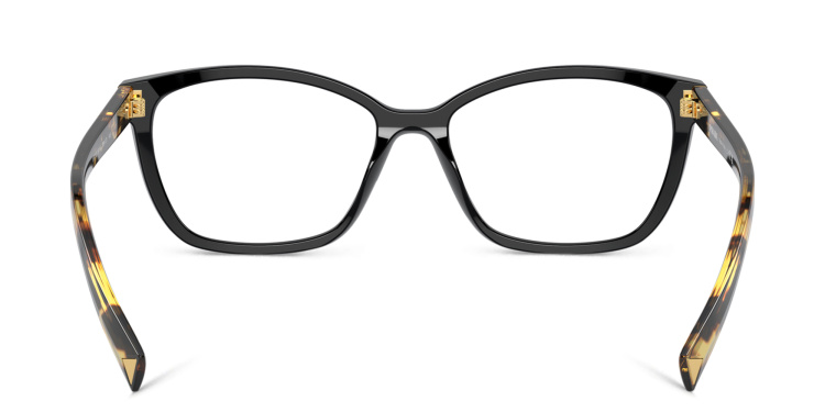 تسوق نظارات طبية مستطيلة واسعة برادا بلون أسود أونلاين.