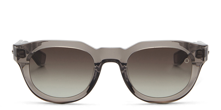 Shop AKONI Unisex Round Sunglasses in Grey online.