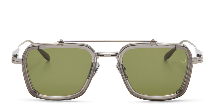 Shop AKONI Unisex Square Sunglasses in Black online.