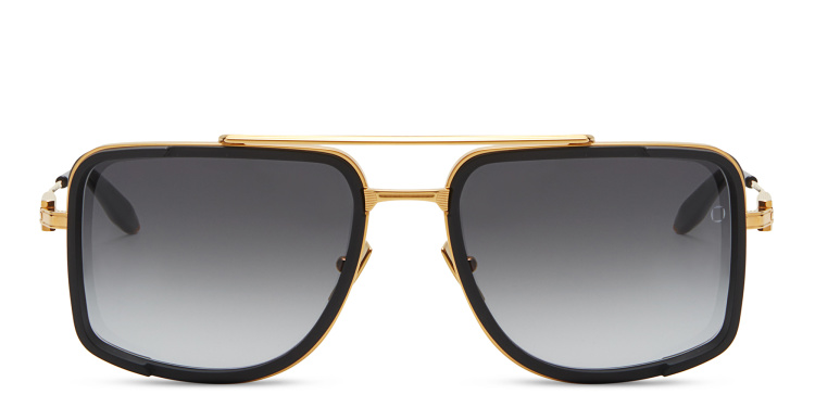 Shop AKONI Aviator Sunglasses in Black online.