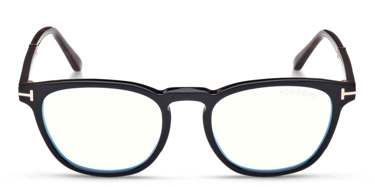 Shop TOM FORD Unisex Round Eyeglasses in Black online.