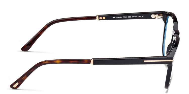 Shop TOM FORD Unisex Round Eyeglasses in Black online.
