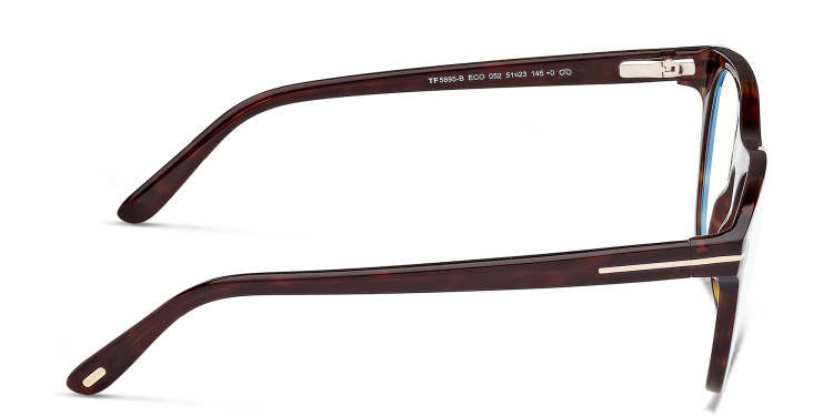 Shop TOM FORD Square Eyeglasses in Havana online.