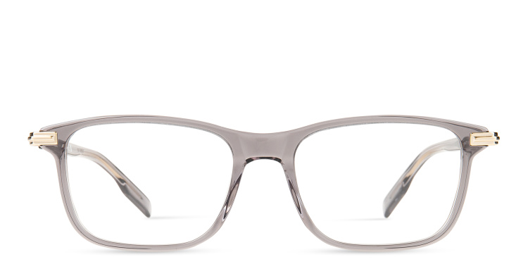 تسوق نظارات طبية مستطيلة مونت بلانك بلون رمادي أونلاين.