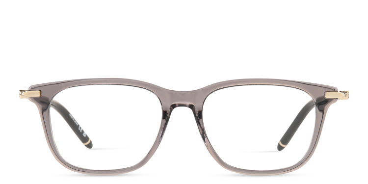 Shop MONTBLANC Rectangle Eyeglasses in Grey online.