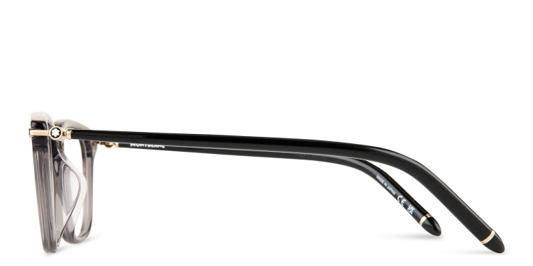 Shop MONTBLANC Rectangle Eyeglasses in Grey online.