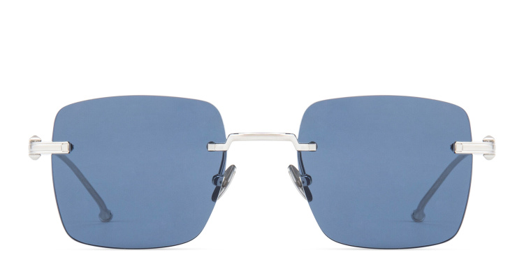 تسوق نظارات شمسية باشا دو كارتييه مستطيلة بدون إطار كارتييه بلون فضي أونلاين.